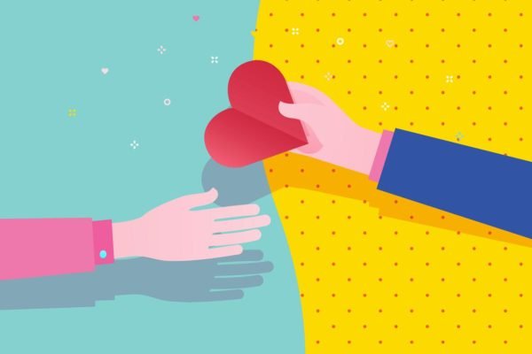 Concept of charity and donation. Give and share your love to people.