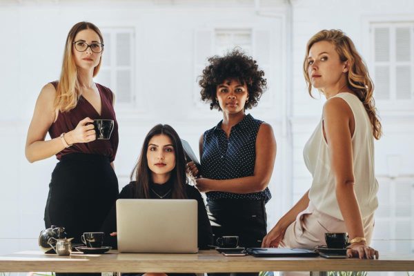 Female startup business team